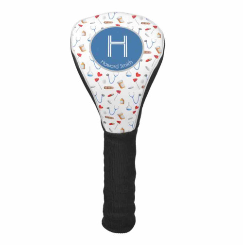 Monogram Blue Personalized Doctor Instrumental Golf Head Cover