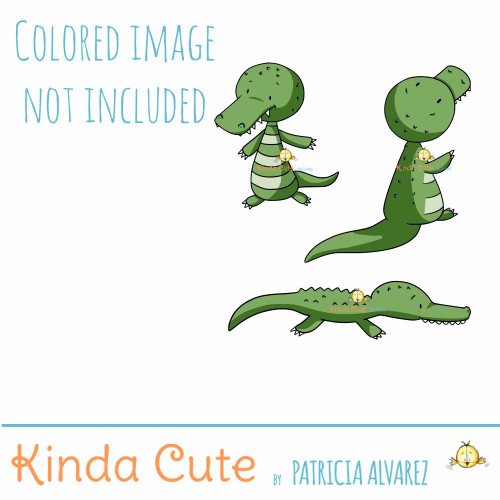 Crocodile Digital Stamp Set