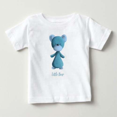 Baby Blue Little Bear Personalized Kids Baby Baby T-Shirt