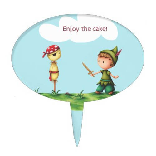 Enjoy the cake pirate adventure themed birthday cake topper