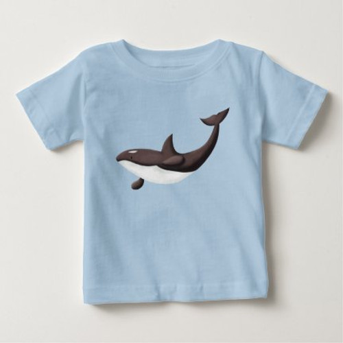 Orca killer whale cute blue Baby T-Shirt
