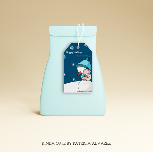 Printable editable tags with snowman Printable editable tags with snowman