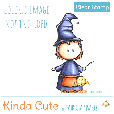 Witch clear stamp for halloween.
