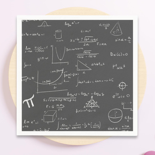 Mathematics equations, formulas and graphics party Napkin  