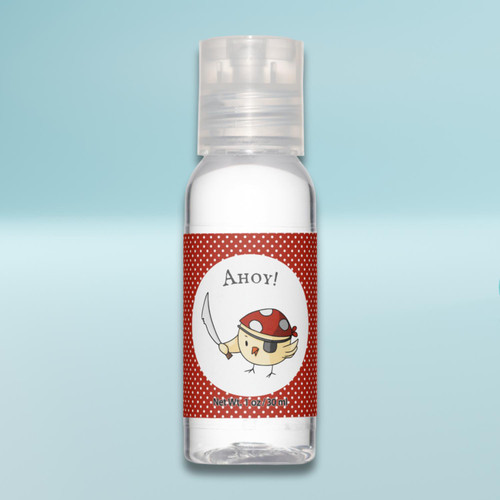 Whimsical Bird Pirate Ahoy Halloween Hand Sanitizer