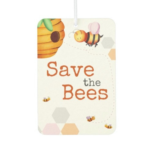 Save the Bees Cute Beehive and Bees air freshener