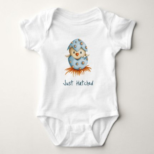 Just Hatched Blue Bird Hatching Boy Baby Suit