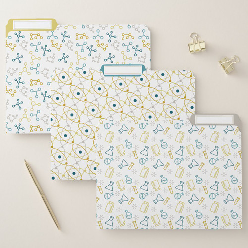 Science Molecules Atoms Laboratory Pattern File Folder