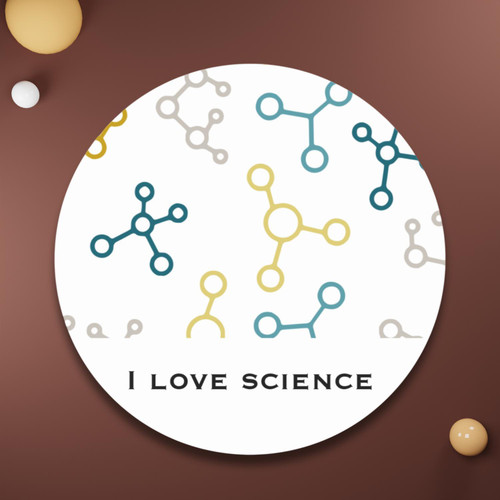 I love science molecule stickers
