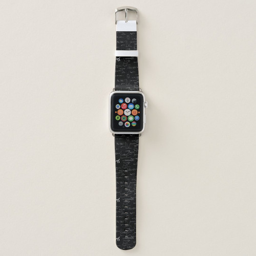 Black White Math Formulas Equations Geometry Apple Watch Band