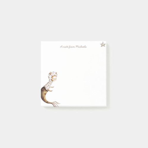 Cute Llama Mermaid Animal Post-it Notes