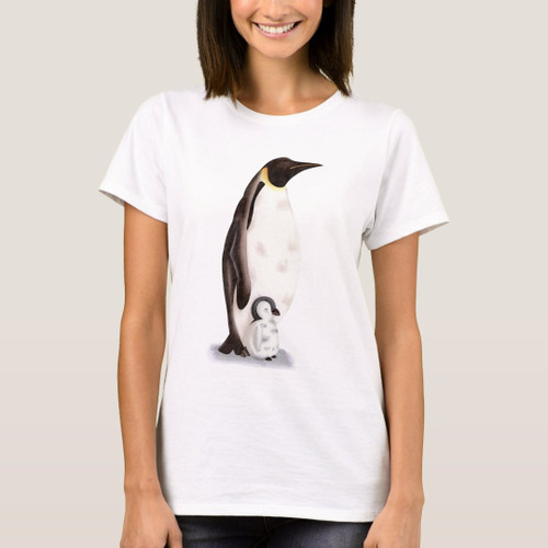 Cute Emperor Penguin Illustration T-Shirt