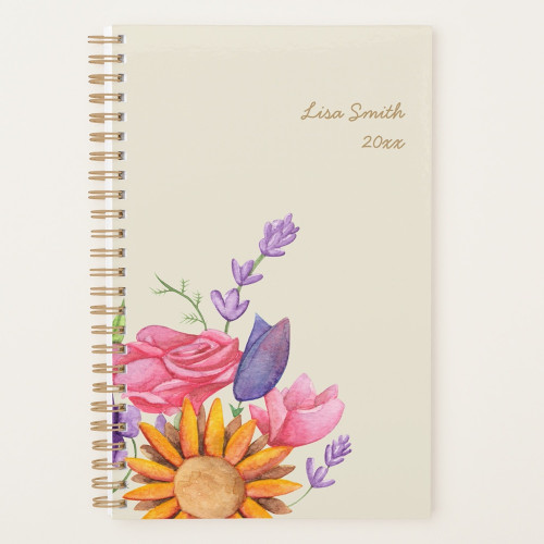 Elegant Watercolor Floral Planner