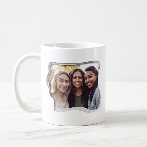 Besties Forever Modern Best Friends Photo Coffee Mug