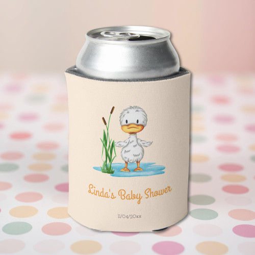 Duckling Gender Neutral Baby Shower Can Cooler