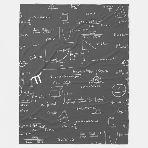 Math Equations Formulas Algebra Nerd Fleece Blanket