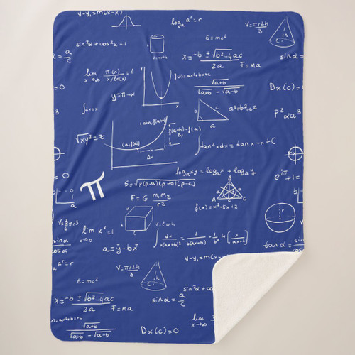 Blue Math Equations Formulas Algebra Nerd Sherpa Blanket