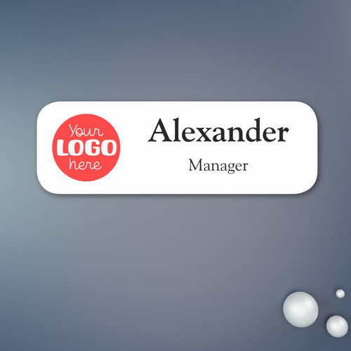 Modern Custom Logo Employee Magnetic Name Tag