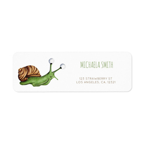 Cute Snail Return Address label