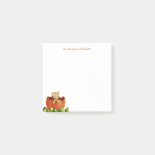 Cute Fox Pumpkin Post-it Notes