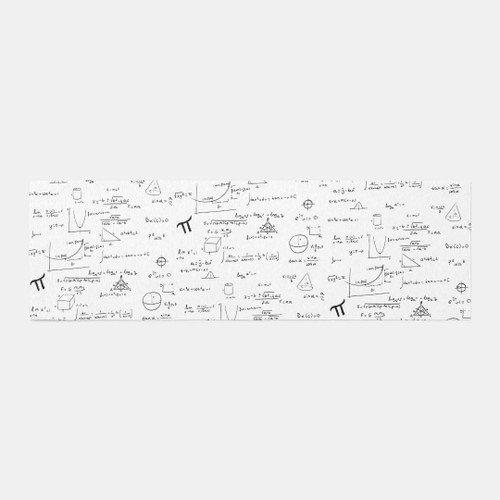 Elegant White Math Equations Formulas Runner