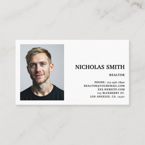 Professional Real State Agent Photo Business Card