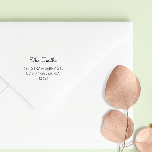 Simple Handwritten Typography Return Address Self-inking Stamp
