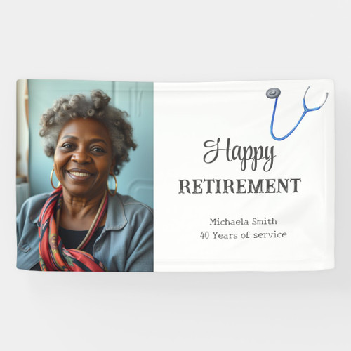 Modern Doctor Nurse Retiring Photo Banner