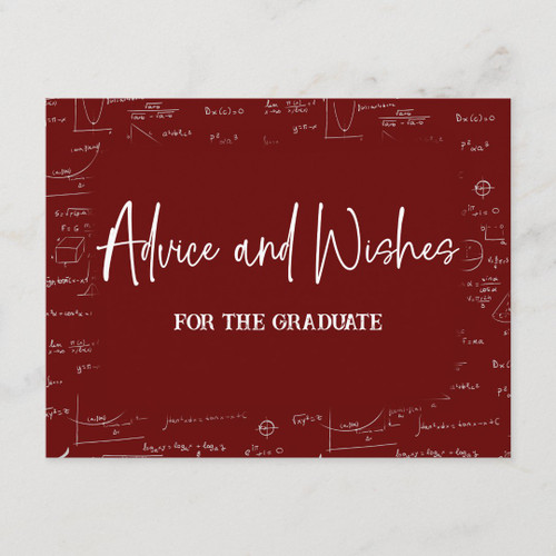 Maroon Advice and Wishes for the Graduate Enclosure Card