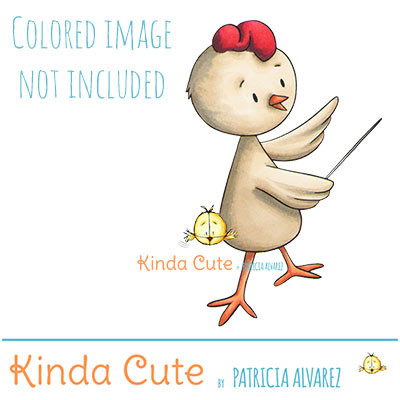 Orchestra conductor digital stamp. Black and white only. colored only for reference.