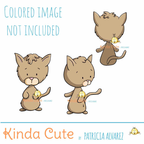Cat digital stamp set