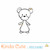 Baby bear digital stamp
