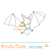 Bat animal digital stamp for card making, scrapbooking and planners.