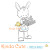 Rabbit holding carrot cake digistamp.