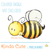 Bee digital stamp for card making. Black and white only. Colored image only for reference.