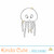 Jellyfish Digital Stamp. Black and white only