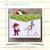 Santa playing catch digital stamp