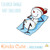 Snowman sunbathing digital stamp