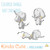Elephant digital stamp set