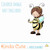 Girl with Bee Costume Digital Stamp