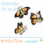 Monarch Butterfly Digital Stamp Set