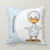 Personalized Blue Baby Duck Nursery Throw Pillow