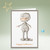 Grey Happy Halloween with a boy in mummy costume Card