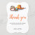 Neutral baby shower thank you card with a baby