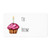 To and From Pink Cupcake with Candle Birthday Gift label