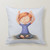 Cute Red Hair Girl Doing Yoga on Floor Throw Pillow