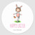Happy Easter Girl in Rabbit Costume Kids Holiday Classic Round Sticker