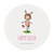 Minimalist Girl in Rabbit Costume Happy Easter Edible Frosting Rounds