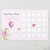 Pink Dragon Girl Baby Shower Bingo Game
