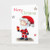 Merry Christmas Santa Claus with gift illustrated Holiday Card
